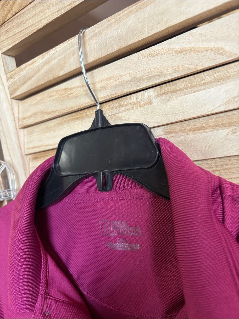 Men's Polo in Raspberry Large - Picture 2 of 3